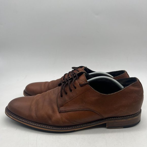 Aston Grey Shoes Men`s Size 12 Orlando Dress Oxford Brown Leather  plain Toe - Picture 10 of 10
